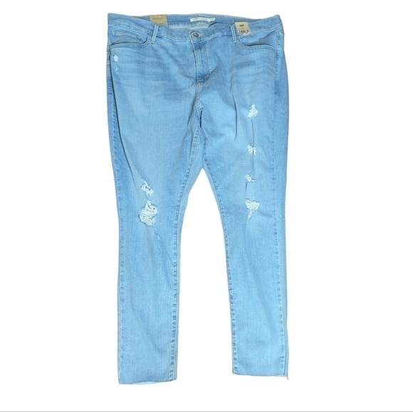 New Levi's 720 high rise skinny denim distressed jeans Plus Size NWT Sz 22W - Picture 4 of 12